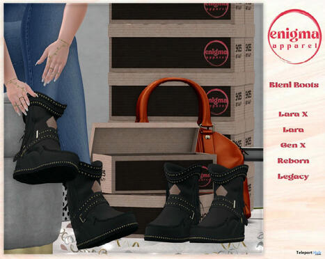 Eleni Boots Black Teleport Hub Group Gift by Enigma Apparel | Teleport Hub - Second Life Freebies | Second Life Freebies | Scoop.it