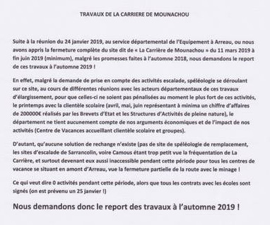 La pétition pour reporter les travaux de la carrière Monachou à l'automne 2019 a été entendue (MAJ) | Vallées d'Aure & Louron - Pyrénées | Scoop.it