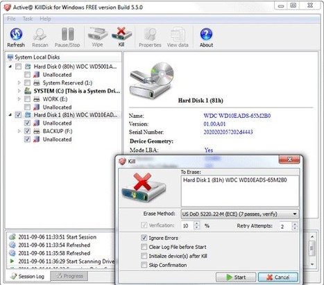 Erase hard drive by Active@ KillDisk. Low Level Format. | ICT Security Tools | Scoop.it