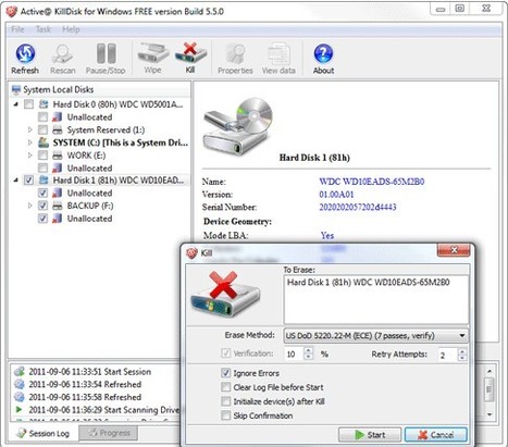 Erase hard drive by Active@ KillDisk. Low Level Format. | business analyst | Scoop.it