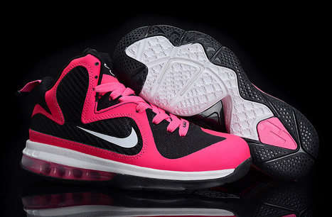 Womens Nike Air Max LeBron 9 Pink Wolf Grey Sho Nike Air Max Thea Women's Comfortable Running Shoes Atomic