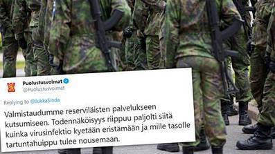 Puolustusvoimat koronasta: ”Valmistaudumme reserviläisten palvelukseen kutsumiseen” - Kotimaa - Ilta-Sanomat | 1Uutiset - Lukemisen tähden | Scoop.it