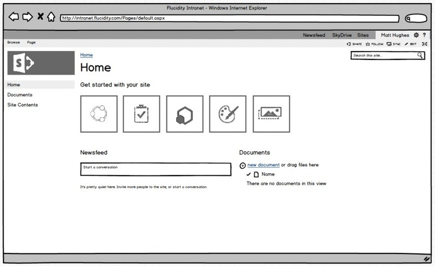 Download Flucidity Sharepoint 2013 Balsamiq Mock Up Te PSD Mockup Templates