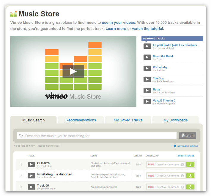 Vimeo Music Store | Machinimania | Scoop.it