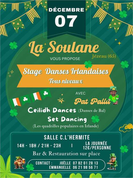 Stage et soirée Danses Irlandaises à Jézeau le 7 décembre | Vallées d'Aure & Louron - Pyrénées | Scoop.it