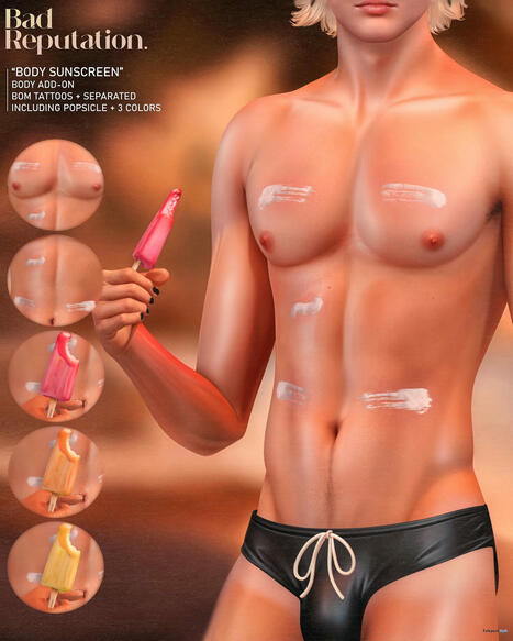 Body Sunscreen Add-on May 2025 Group Gift by Bad Reputation | Teleport Hub - Second Life Freebies | Second Life Freebies | Scoop.it