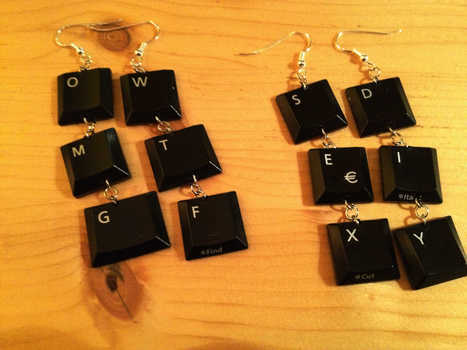Keyboard earrings | 1001 Recycling Ideas ! | Scoop.it