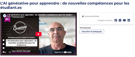 L&rsquo;AI g&eacute;n&eacute;rative pour apprendre : de nouvelles comp&eacute;tences pour les &eacute;tudiant.es | Universit&eacute; Num&eacute;rique de La R&eacute;union | Intelligence artificielle g&eacute;n&eacute;rative et p&eacute;dagogie | Scoop.it