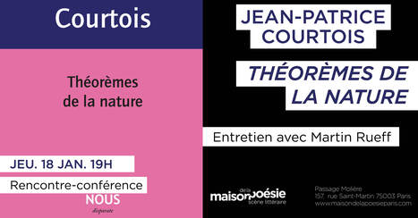(Agenda) 18 janvier, Paris, Jean-Patrice Courtois | Poezibao | Scoop.it