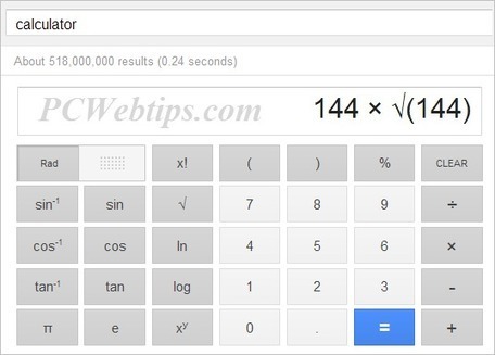 Usar Nueva Calculadora Cient&iacute;fica de Google | tecno4 | Scoop.it