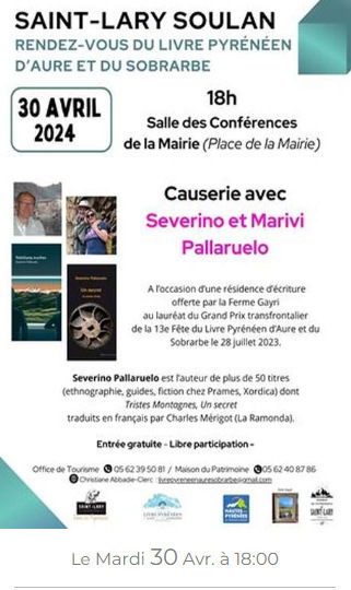 Rencontre avec Severino et Marivi Pallaruelo à Saint-Lary le 30 avril | Vallées d'Aure & Louron - Pyrénées | Scoop.it