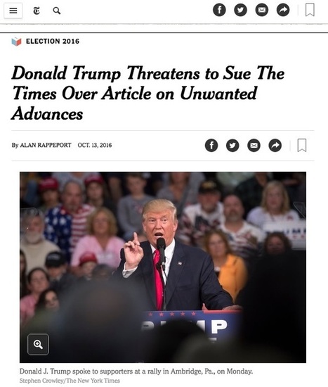 The New York Times' boldly effective response to Trump's libel threats - without bullshit | Public Relations & Social Marketing Insight | Scoop.it