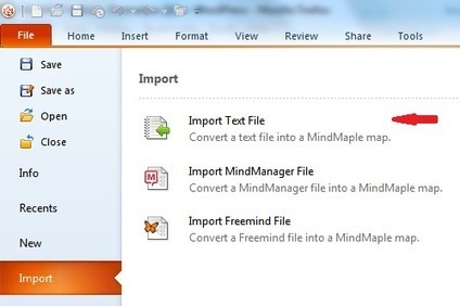 Tutoriel Mindmaple : importer et exporter du texte | Revolution in Education | Scoop.it