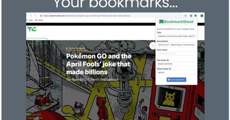 An Excellent Tool to Bookmark Webpages to Your Google Sheets via educators' tech&nbsp; | iGeneration - Humane Use of Technology in an AI world (Pedagogy & Digital Innovation) | Scoop.it