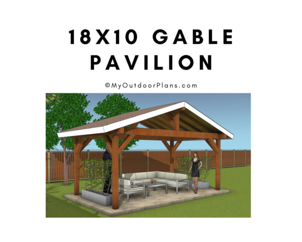 18x10 Gable Pavilion Plans | Garden Plans | Scoop.it