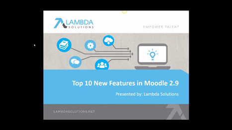 Top 10 New Features in Moodle 2.9 - webinar | Moodle and Web 2.0 | Scoop.it