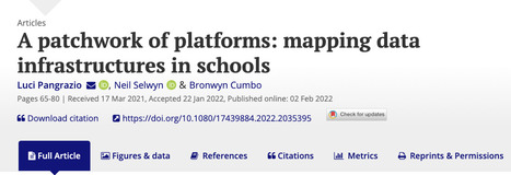 A patchwork of platforms: mapping data infrastructures in schools // Pangrazio, Selwyn, & Cumbo (2022) | Educational Psychology & Emerging Technologies: Critical Perspectives and Updates | Scoop.it