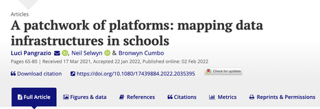 A patchwork of platforms: mapping data infrastructures in schools // Pangrazio, Selwyn, & Cumbo (2022) | Educational Psychology, AI, & Emerging Technologies: Critical Thinking on Current Trends | Scoop.it
