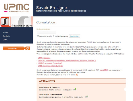 Savoir En Ligne - upmc | Universit&eacute; et num&eacute;rique | Scoop.it