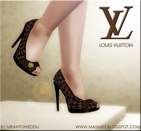 Louis Vuitton Peep Toe Shoe at MA$ims3 - Sims 3 Finds | Les Sims | Scoop.it
