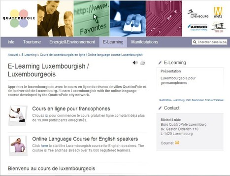 QuattroPole » E-Learning » Cours de luxembourgois en ligne / Online language course Luxembourgish | 21st Century Learning and Teaching | Scoop.it