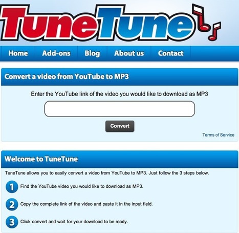 TuneTune - Convert a video from YouTube to MP3 | Digital Delights for Learners | Scoop.it
