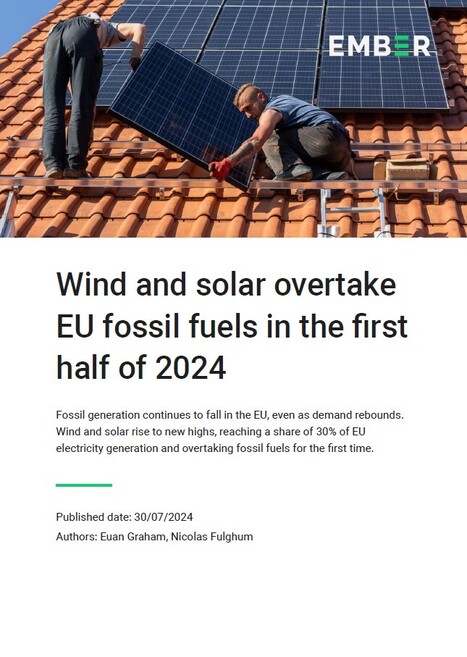 Wind and solar overtake EU fossil fuels in the first half of 2024 | Contexto energético general | Scoop.it