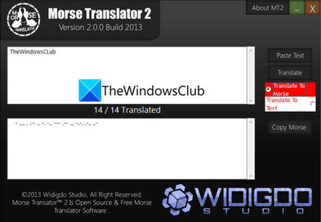 Free Morse code translator software to translate Morse Code in Windows | Metaglossia: The Translation World | Scoop.it