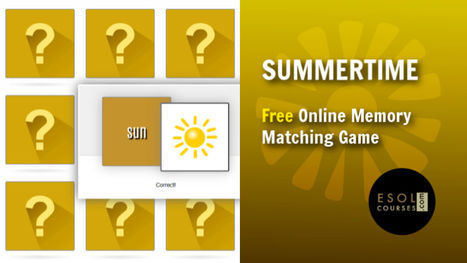 What to See in Summer - ESL Memory Matching Game | English Word Power | Scoop.it