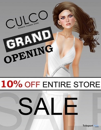 10% Off Promotion Every Item In Store At Culco | Teleport Hub - Second Life Freebies | Teleport Hub | Scoop.it