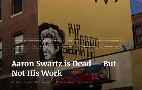 Aaron Swartz is Dead — But Not His Work | P2P Foundation | Peer2Politics | Scoop.it