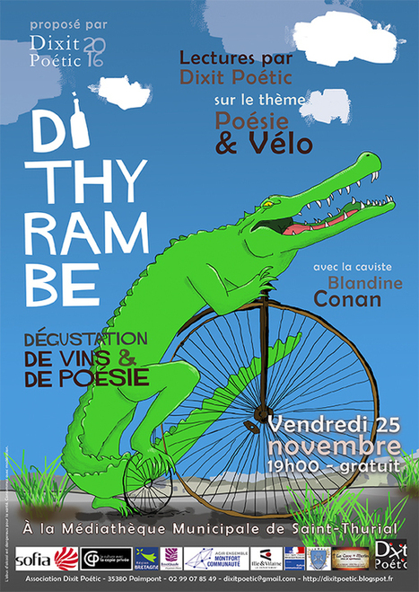 Soirée Dithyrambe vin & poésie sur le thème du vélo | j.josse.blogspot | Scoop.it