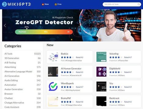 WikiGPT3: L'annuaire complet des outils d'IA basés sur GPT-3 & GPT-4 | Trucs et astuces du net | Scoop.it