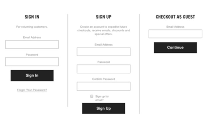 Optimizing Checkout Login Screen Design discusses the different options that eCommerce designer face to ensure checkout completes via @ecomillustrated | WHY IT MATTERS: Digital Transformation | Scoop.it
