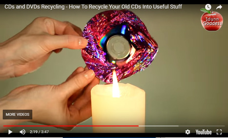 Sie hält eine alte CD über eine Kerze... du wirst nicht glauben was dann passiert! Wunderschön!! | #Maker #MakerED #MakerSpaces #Creativity #RecyclingArt | 21st Century Learning and Teaching | Scoop.it