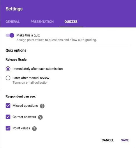 How to use the Quizzes feature in Google forms for Self-Graded Google Form Assessments (Formative) by Eric Hansen | Education 2.0 & 3.0 | Scoop.it