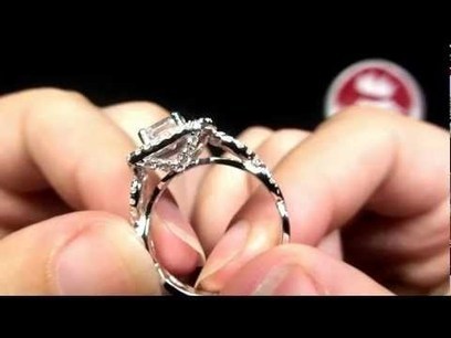 Slyq Jewelry Luxury Female Finger Ring5 Big Zircons Women sterling silver engagement ring