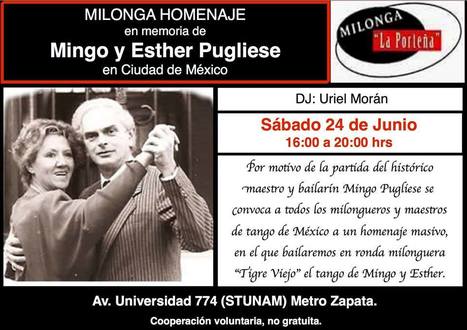 México: Milonga Homenaje a Mingo y Esther Pugliese | Mundo Tanguero | Scoop.it