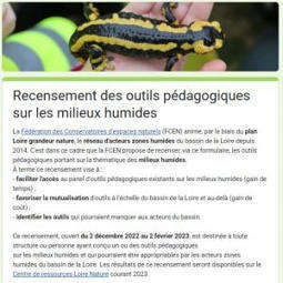 Recensement des outils pédagogiques sur les milieux humides - Centre de Ressources Loire Nature | Biodiversité | Scoop.it