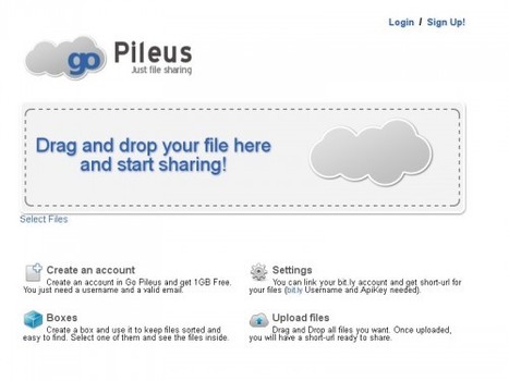 goPileus, partager des fichiers en glisser/déposer | Autour du Web | Freewares | Scoop.it