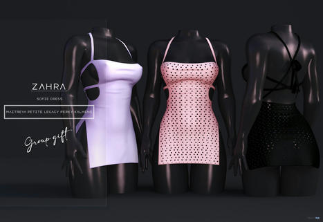 Sofie Dress November 2021 Group Gift by ZAHRA | Teleport Hub - Second Life Freebies | Second Life Freebies | Scoop.it
