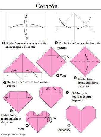 Corazón En Origami Como Hacer Origami