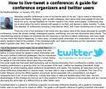 How to live-tweet a conference: A guide for conference organizers and twitter users | Nouvelles pratiques de communication et de médiation | Scoop.it