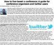 How to live-tweet a conference: A guide for conference organizers and twitter users | Cabinet de curiosités numériques | Scoop.it