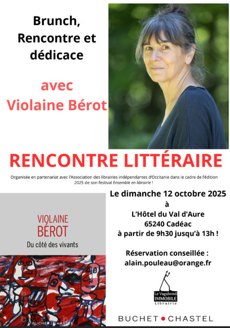 Rencontre avec Violaine Bérot le 12 octobre à Cadéac | Vallées d'Aure & Louron - Pyrénées | Scoop.it