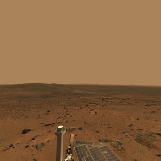 Martian Landscape with Rover Deck - NASA/JPL-Caltech/Cornell | Science News | Scoop.it