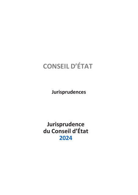 Jurisprudence du Conseil d’État 2024 (publication du petit Combarnous) | Veille juridique du CDG13 | Scoop.it