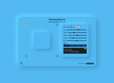 Neumorphism/Soft UI CSS shadow generator | color | Scoop.it