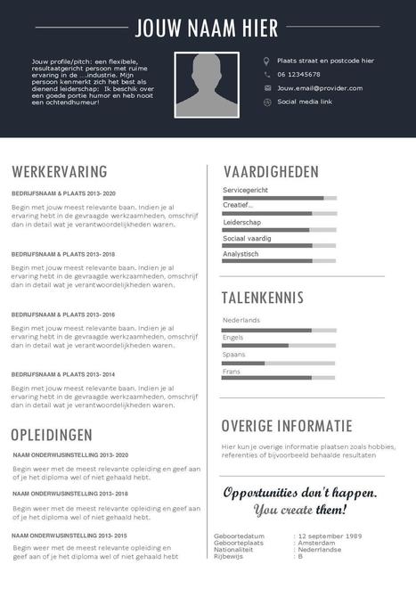 Opvallend Cv Template Gratis En Premium Downl