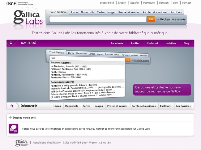 Testez le futur moteur de recherche de Gallica ! | POURQUOI PAS... EN FRANÇAIS ? | Scoop.it